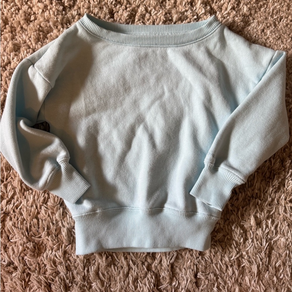 Abercrombie & Fitch Light Blue off shoulder Crewneck Sweatshirt